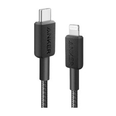 Anker 322 USB Type-C Male to Lightning Male, 0.9 Meter, Black Braided Charging & Data Cable